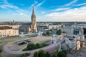 ville de caen vu du chateau de caen