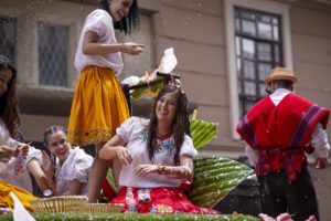 Etudiant au Carnaval en plein défilé 